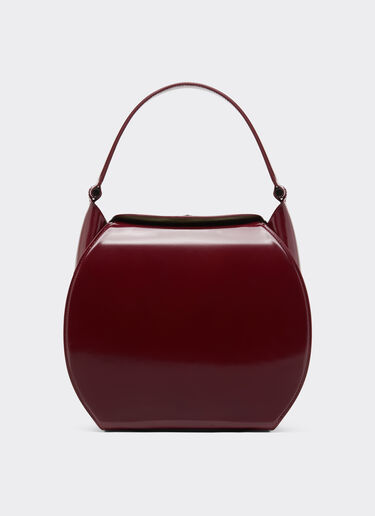 Ferrari Ferrari Dino hobo bag in shiny leather Cherry 49141f
