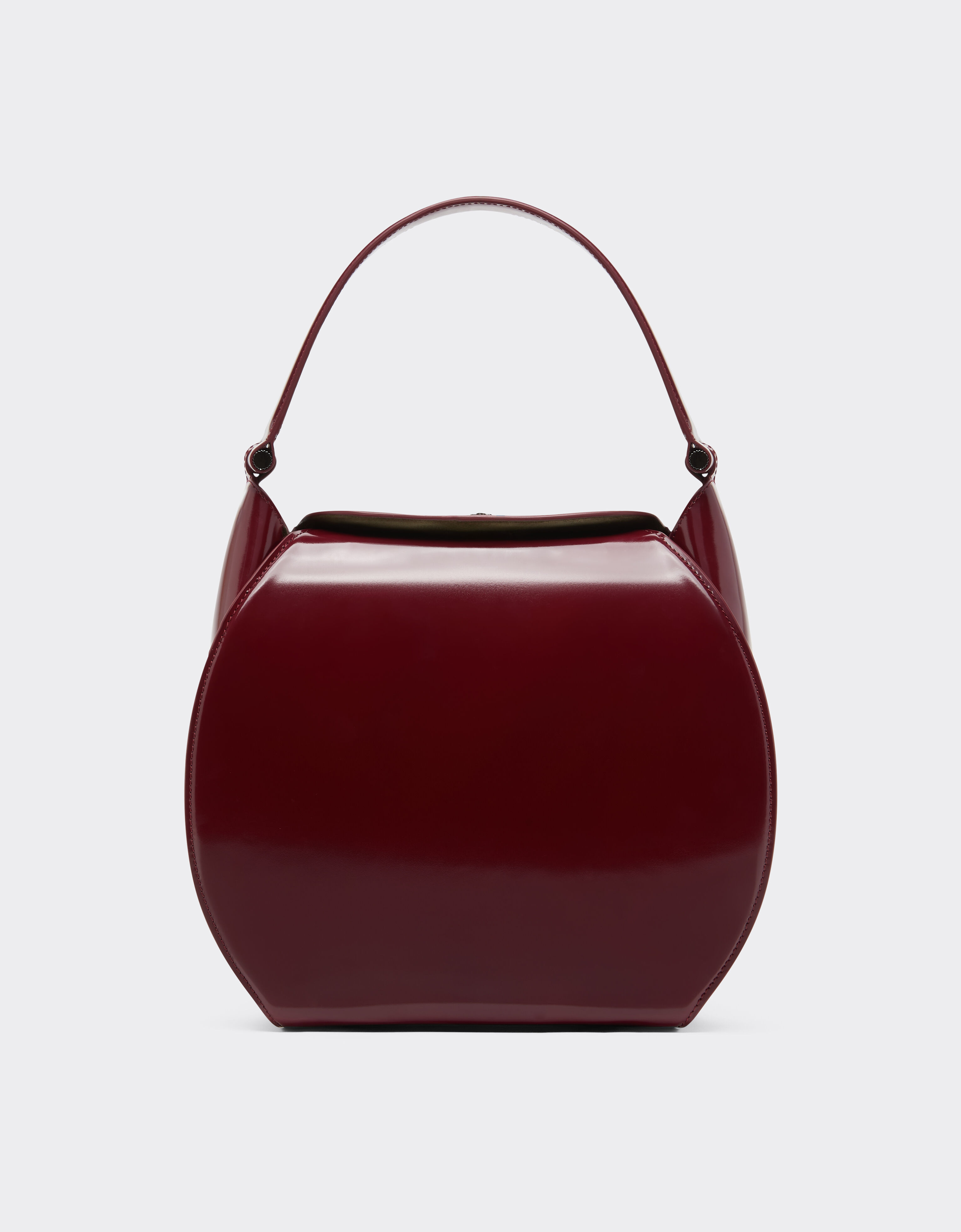 Ferrari Ferrari Dino hobo bag in shiny leather Cherry 49141f