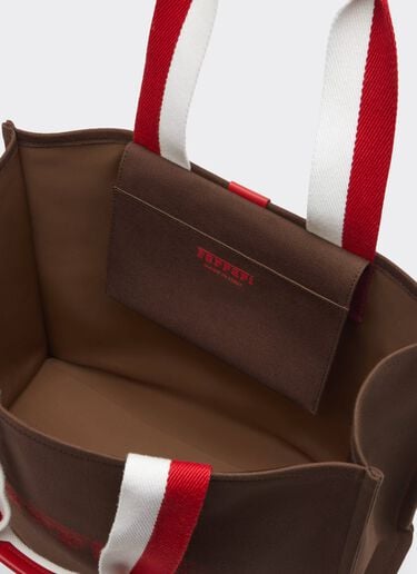 Ferrari Bolso tote Ferrari de lona para el GP de Mónaco 2026 Caffè CBWTO0020YL00008f