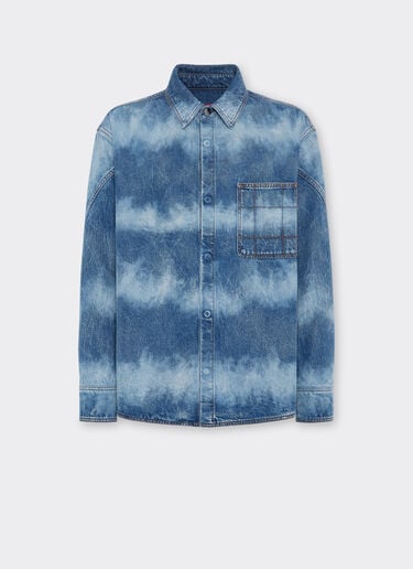 Camicia in denim tie-dye Ferrari x Charles Leclerc Ferrari Camicia in denim tie-dye Ferrari x Charles Leclerc Denim Scuro 22263f