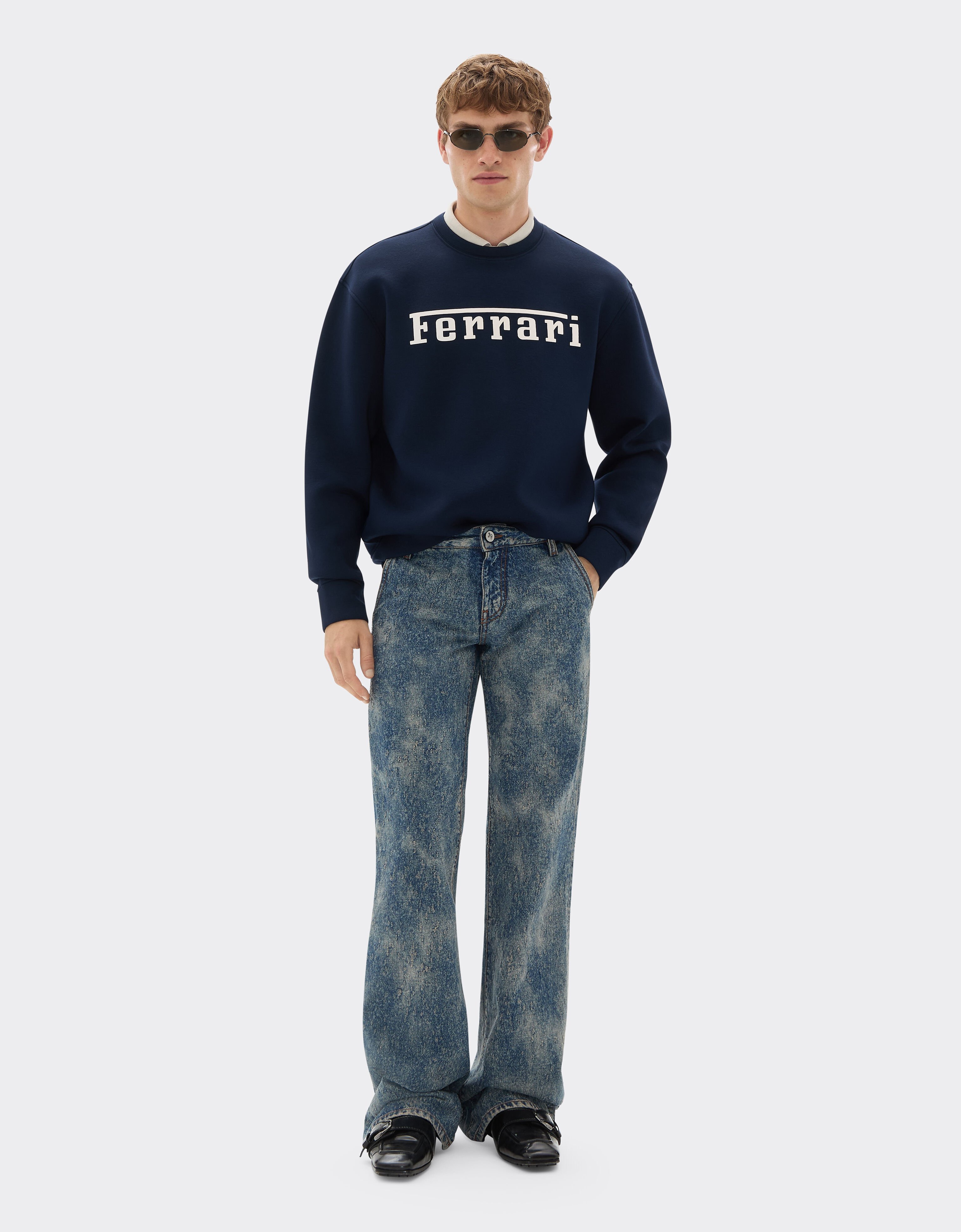 Ferrari Scuba sweatshirt with Ferrari logo Navy 20518f