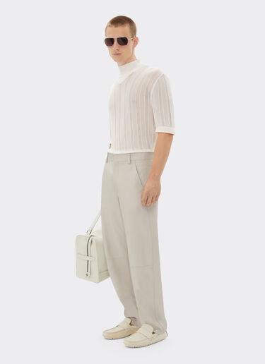 Ferrari Chinos in nappa leather Ecru 21777f