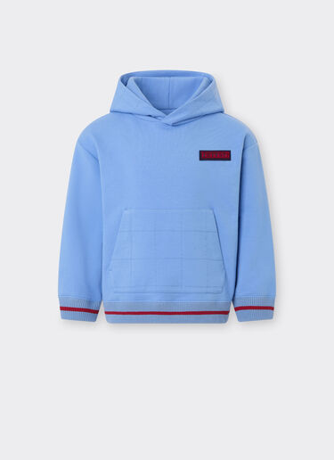 Ferrari Cotton hooded sweatshirt Oxford Blue 50143fK