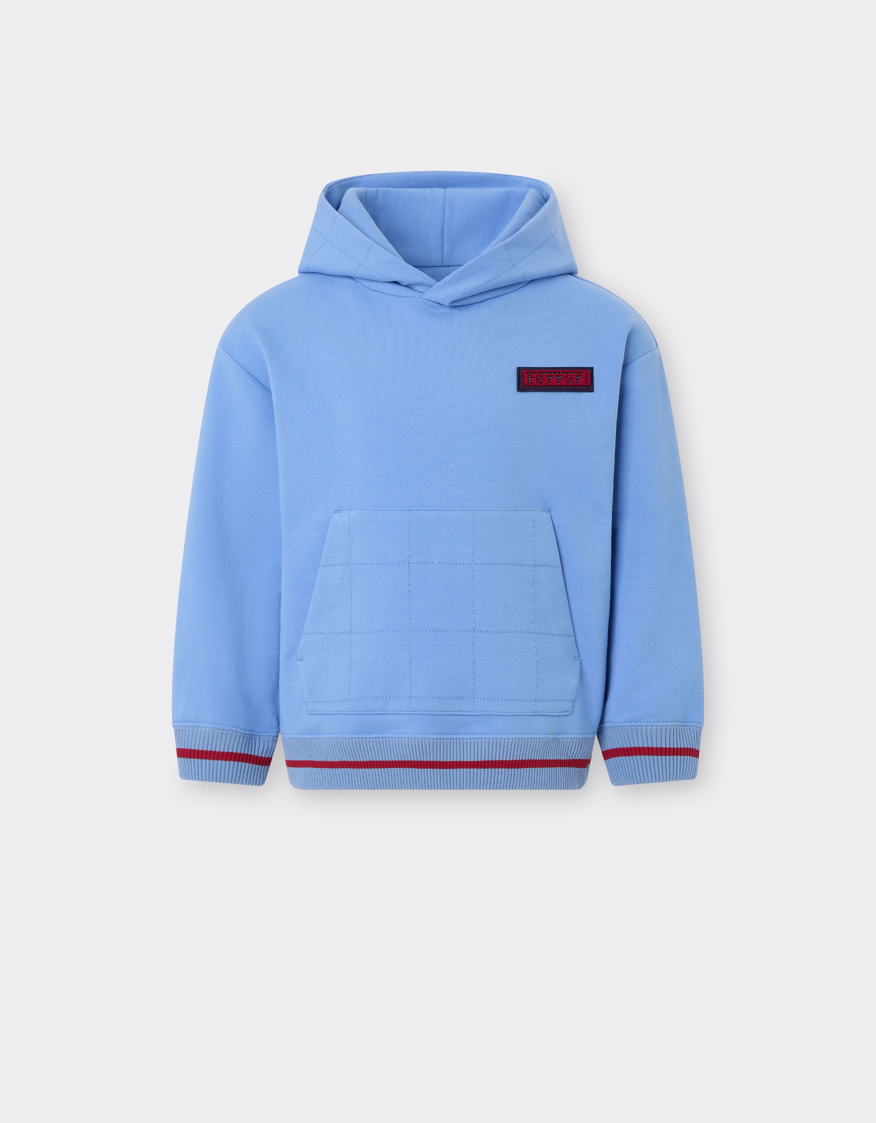 Ferrari Cotton hooded sweatshirt Oxford Blue 50143fK
