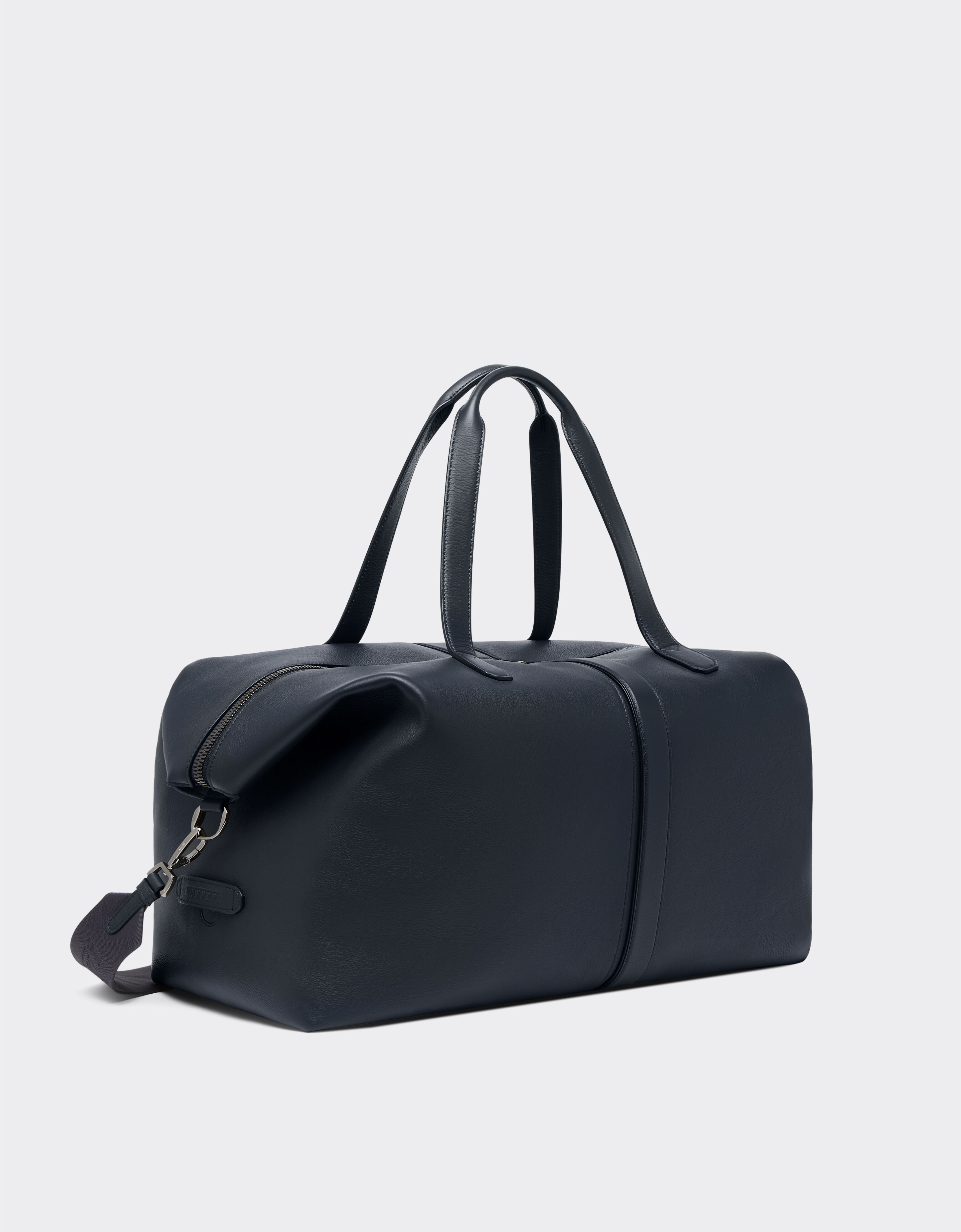 Ferrari Bolsa de viaje de piel granulada Navy 22075f