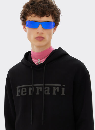 Ferrari Sweatshirt aus Scuba-Gewebe mit Ferrari-Logo in Kontrastoptik Schwarz 47819f