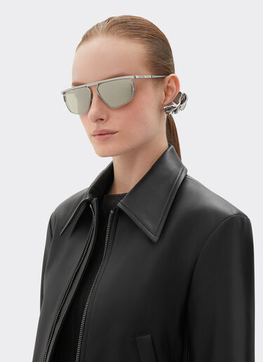 Ferrari Ferrari sunglasses in titanium with white gold mirror lens Silver F1522f