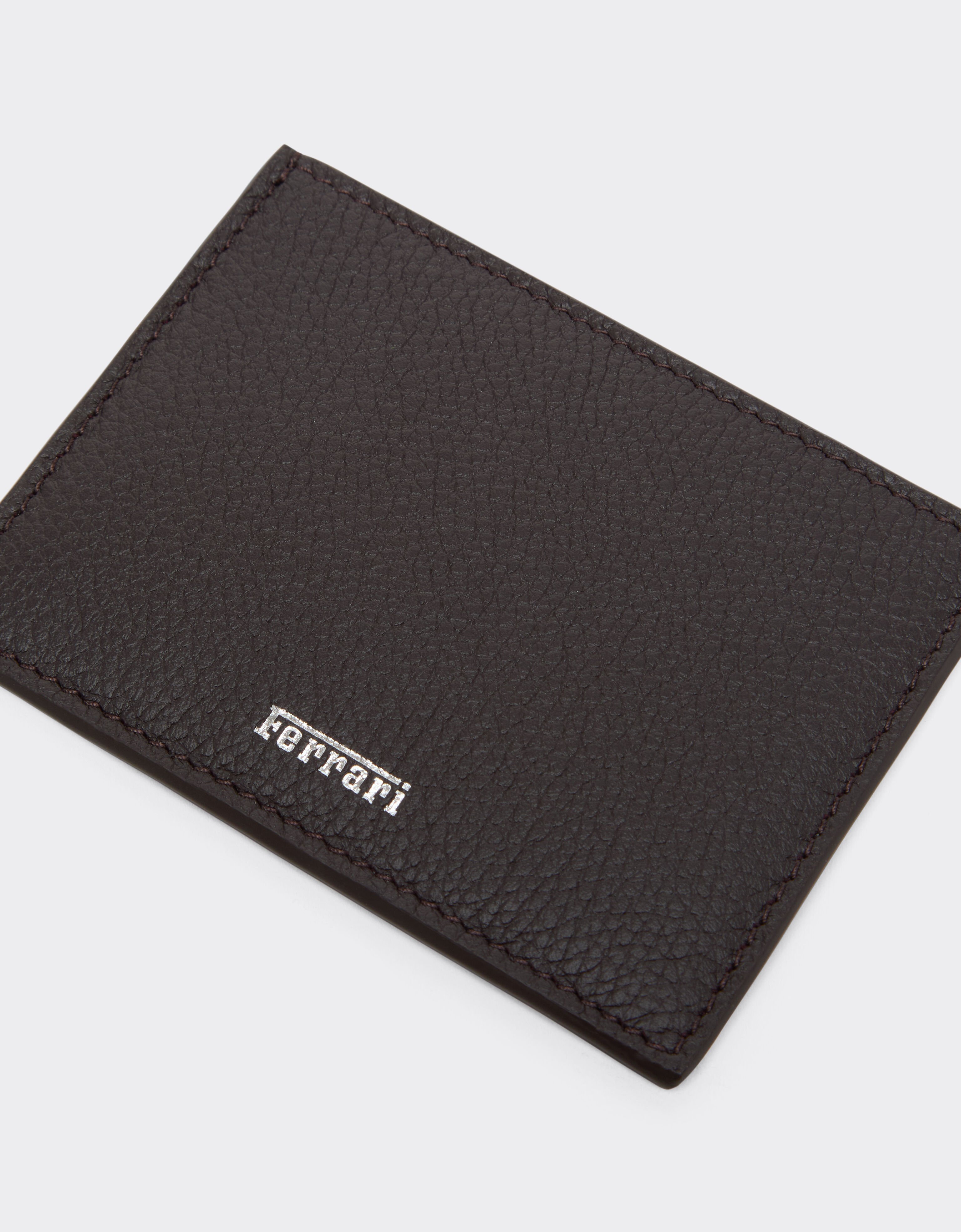 Leather card holder Ferrari Leather card holder Marrone Scuro 50625f