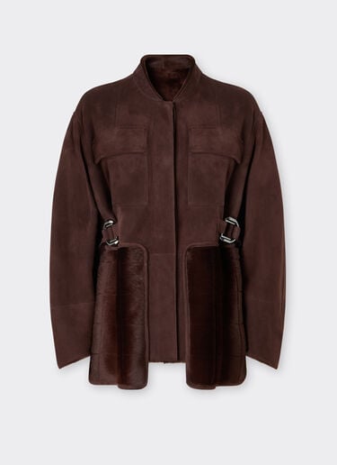 Shearling caban with 7X7 check pattern Ferrari Shearling caban with 7X7 check pattern Espresso 22582f