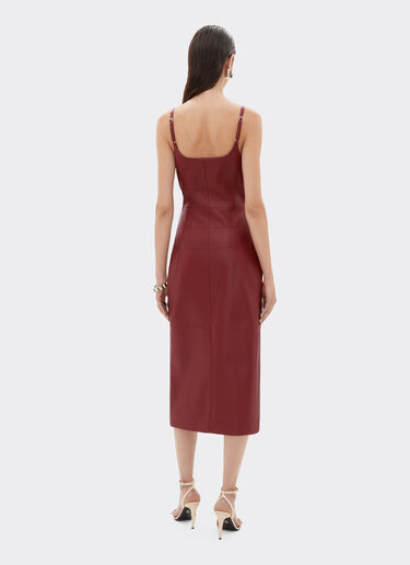 Ferrari Midi dress in deer-effect nappa leather Maison Red 49913f
