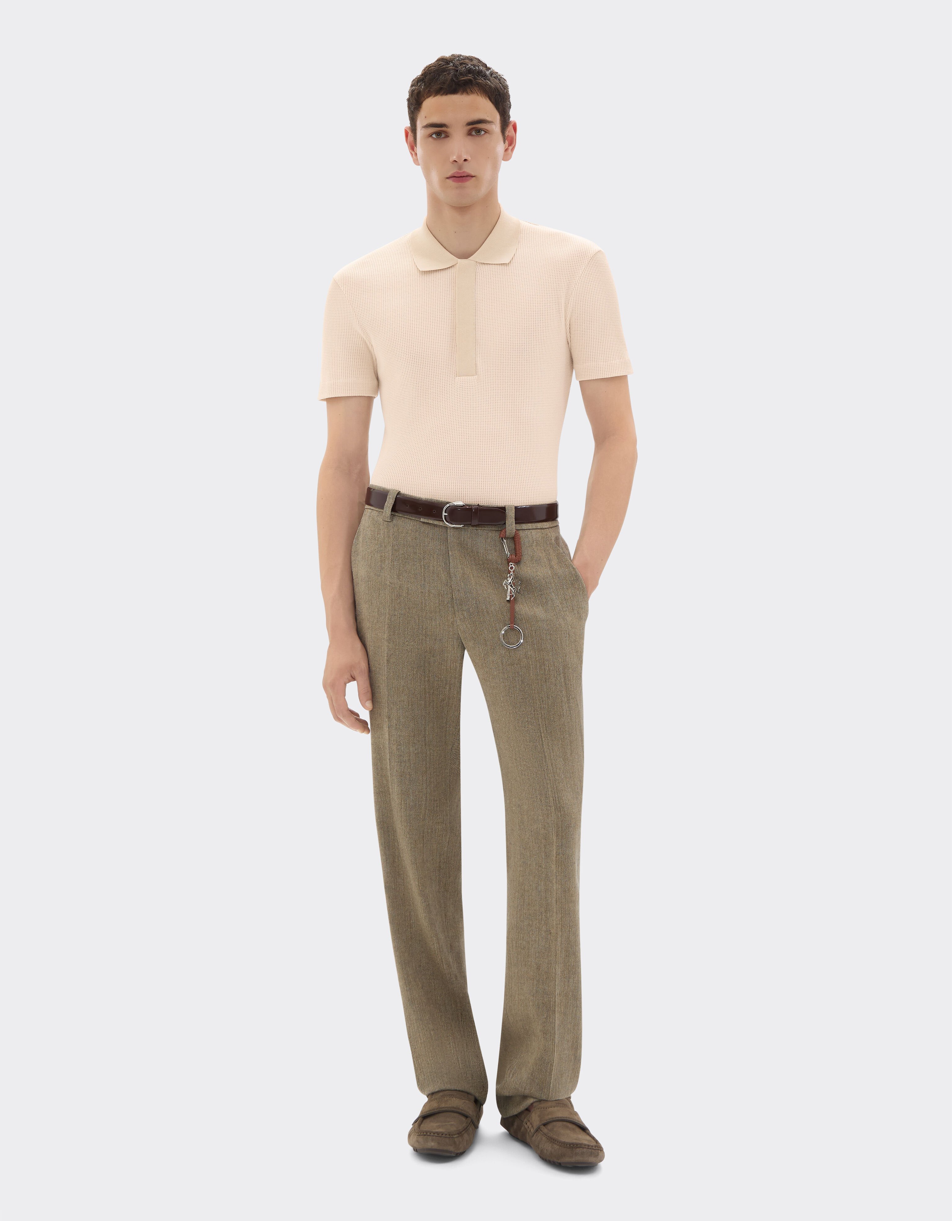 Ferrari Polo en piqué de coton avec logo Ferrari Powder Pink 50103f