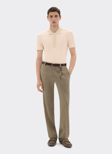 Ferrari Cotton pique polo shirt with Ferrari logo Powder Pink 50103f