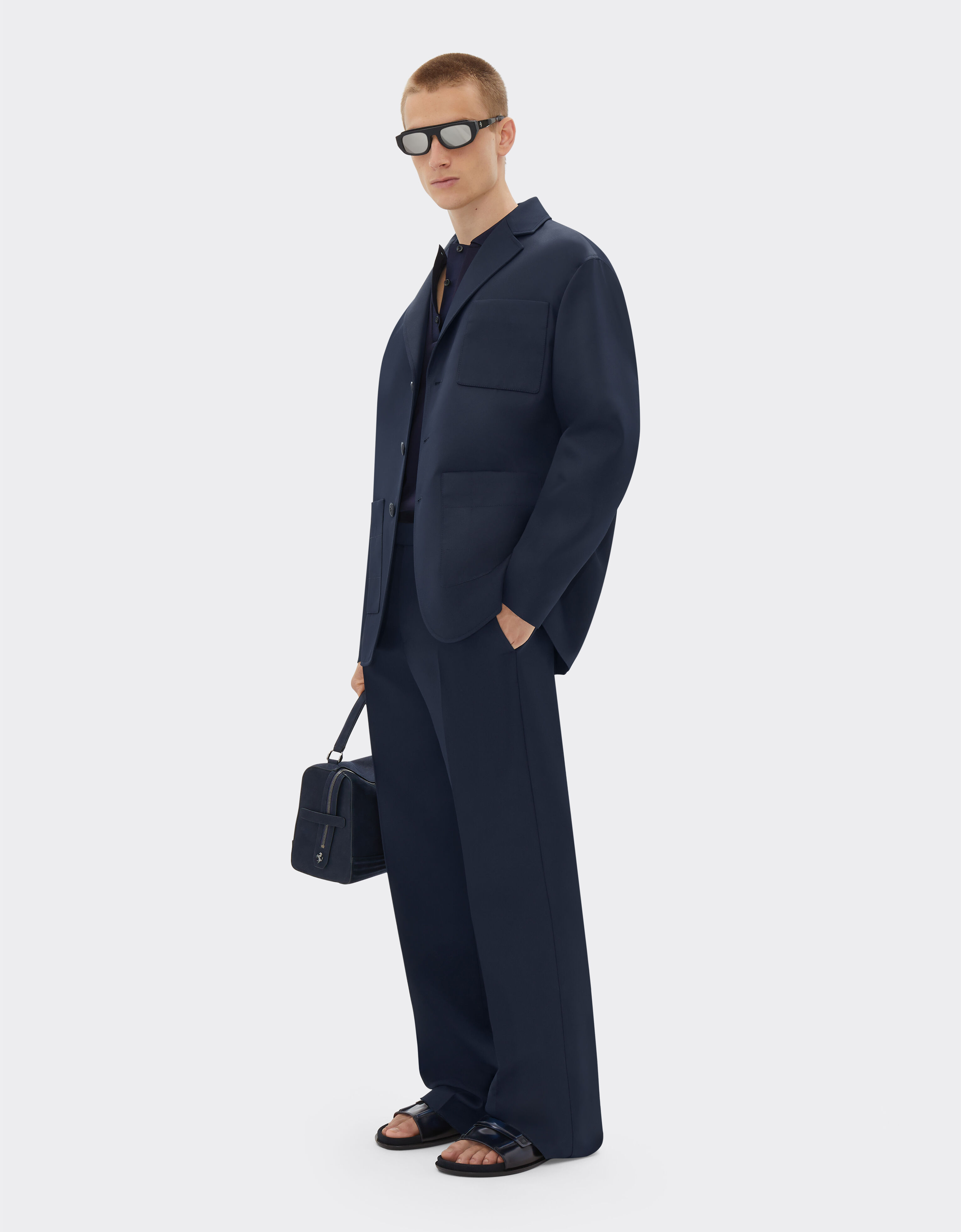 Ferrari Blazer in two-tone double-sided tech fabric Navy 21763f