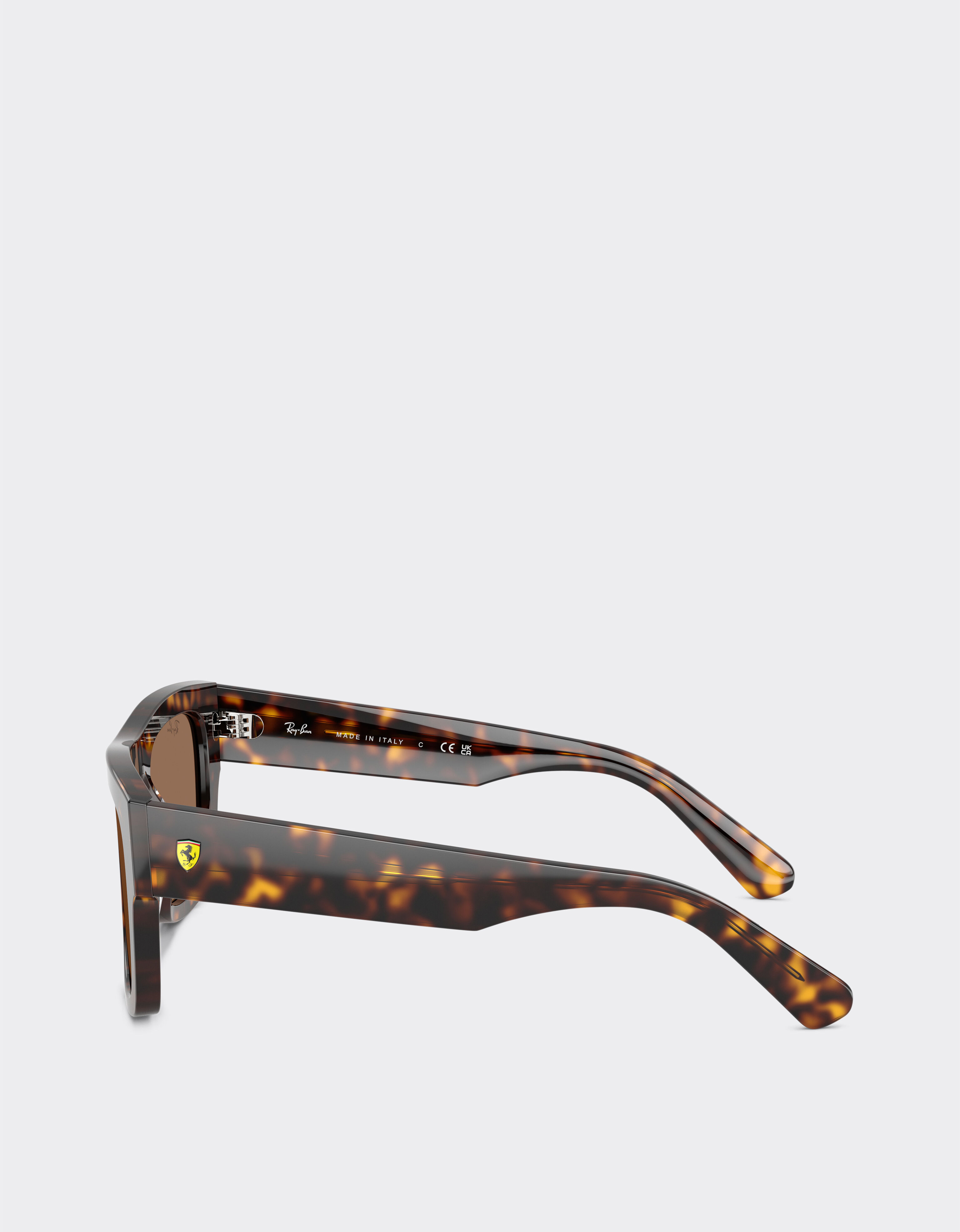 Ferrari Ray-Ban for Scuderia Ferrari RB2217M in havana acetate with dark brown lenses Beige LA01Hf