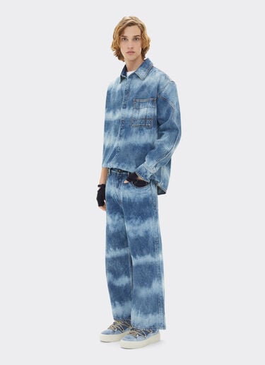 Ferrari x Charles Leclerc tie-dye denim trousers Ferrari Ferrari x Charles Leclerc tie-dye denim trousers Dark Denim 22262f