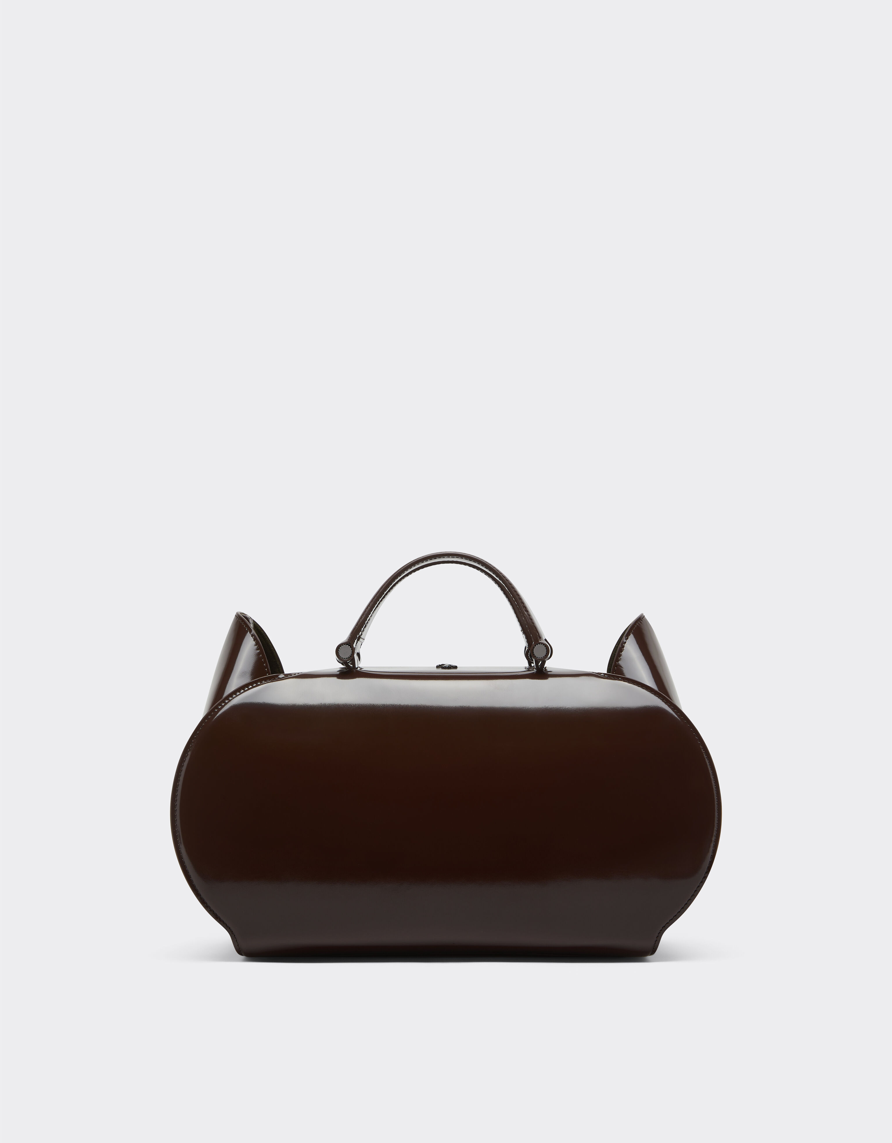Ferrari Ferrari Dino bowling bag in shiny leather Espresso 49232f