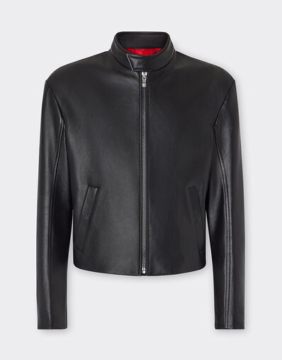 Ferrari Nappa leather biker jacket Black 21639f