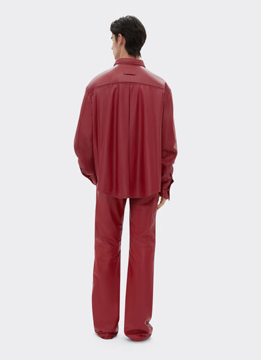 Ferrari Trousers in draped nappa leather Maison Red 22105f