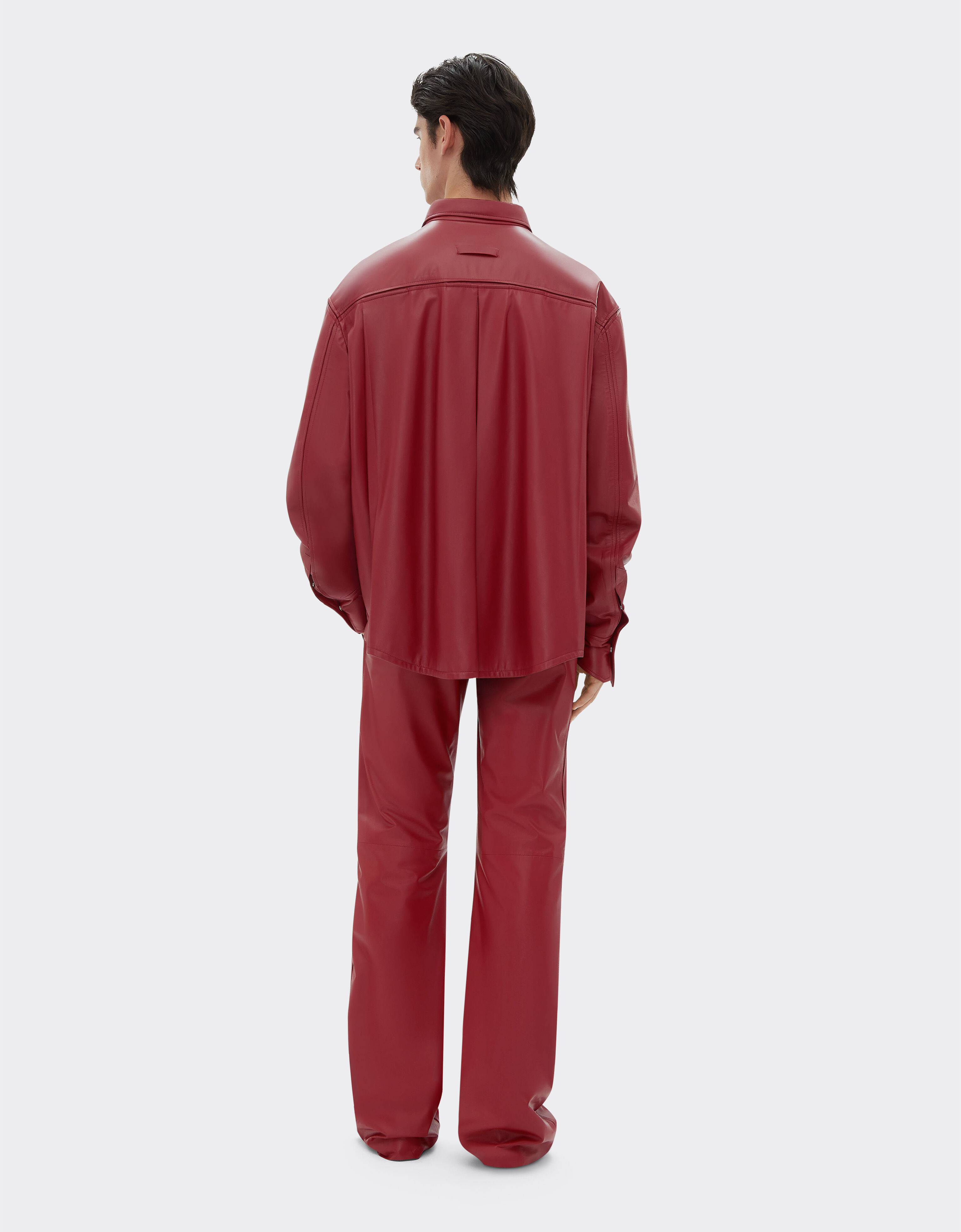 Ferrari Trousers in draped nappa leather Maison Red 22105f