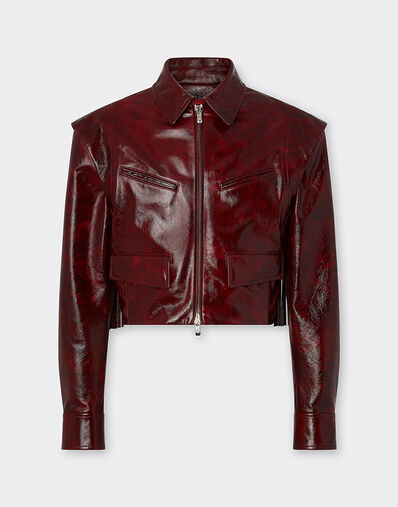 Ferrari Blusón de cuero cepillado Cereza 49700f