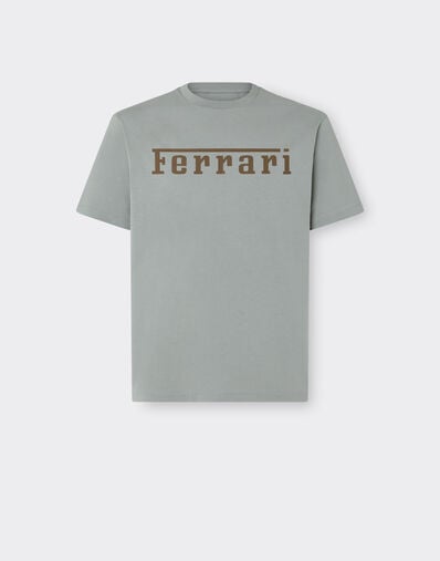 Ferrari T-shirt in cotone con logo Ferrari Grey CJNTH0006JCO0045f