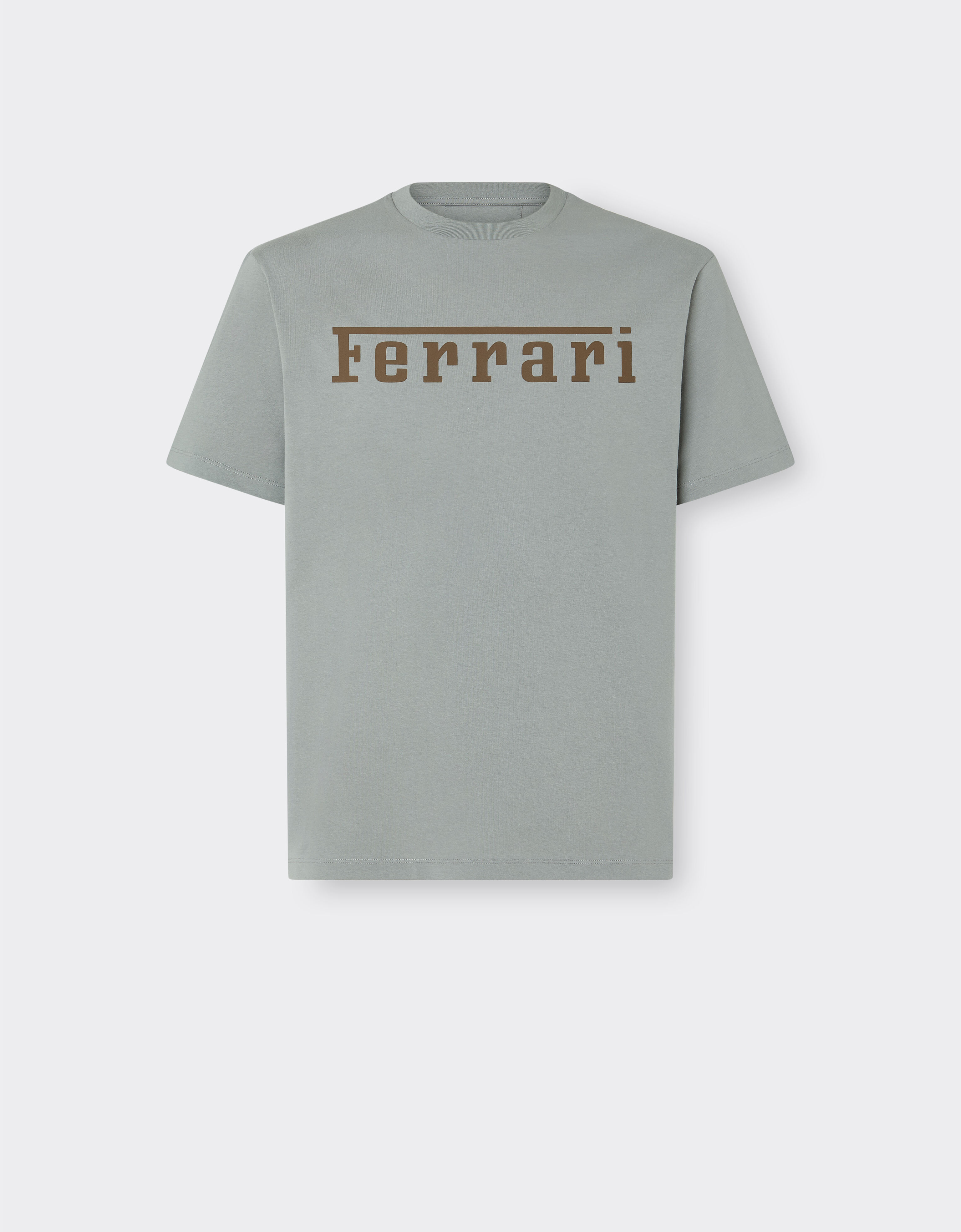 Ferrari T-shirt in cotone con logo Ferrari Grey CJNTH0006JCO0045f