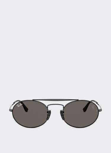 Ferrari Ray-Ban for Scuderia Ferrari RB3775M in black metal with dark grey lenses Black LA0EEf
