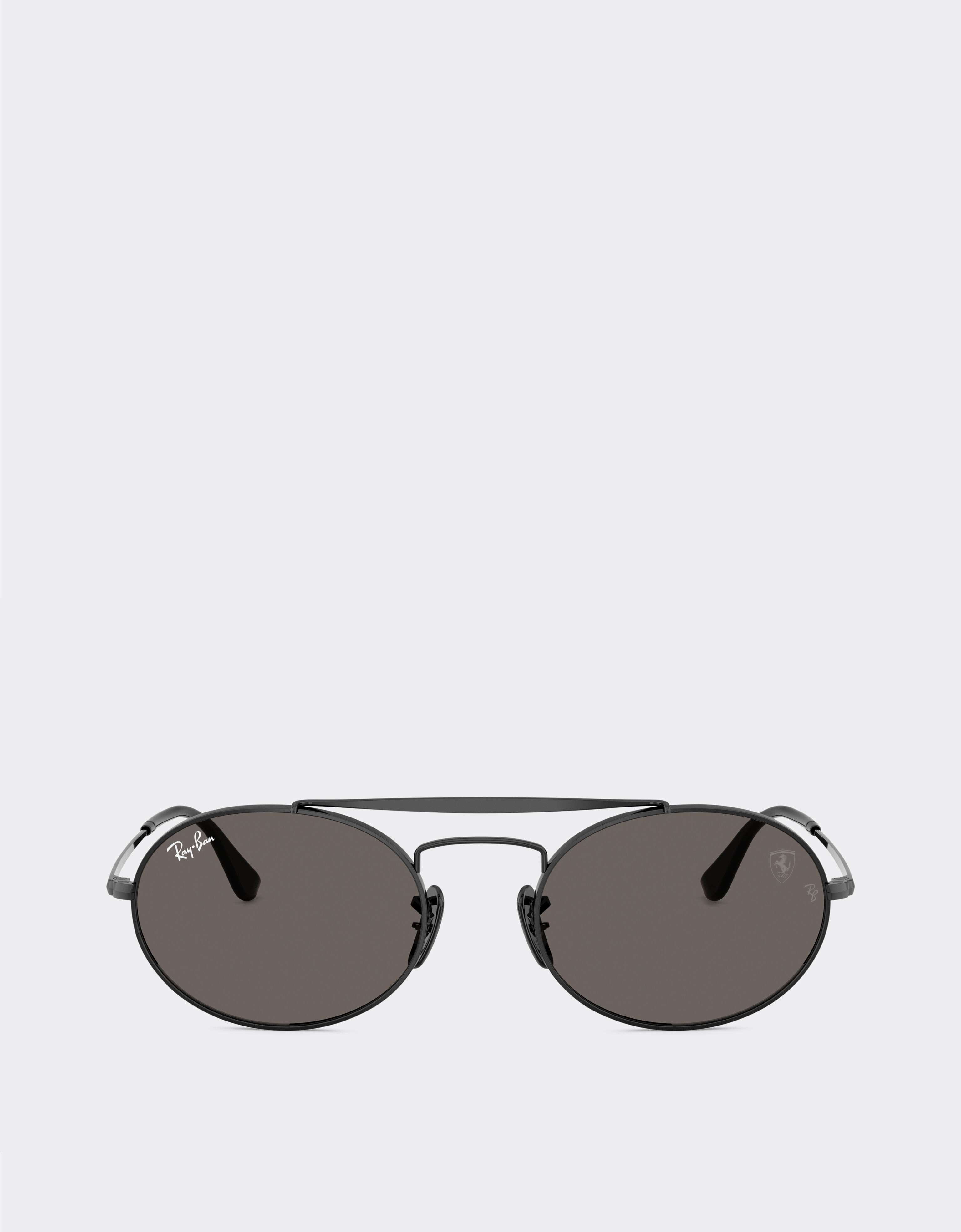Ferrari Ray-Ban for Scuderia Ferrari RB3775M in black metal with dark grey lenses Black LA0EEf