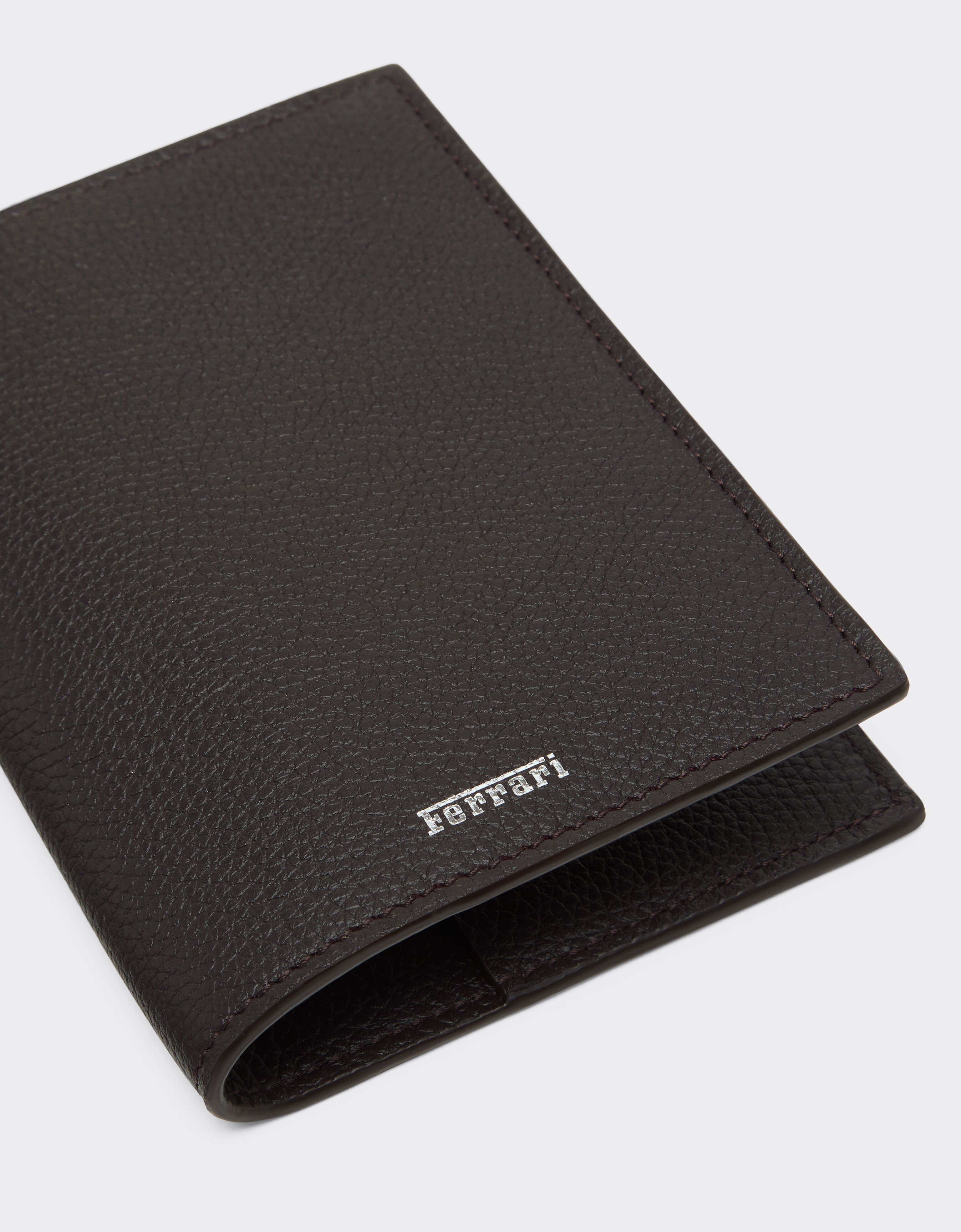 Ferrari Passport holder in garnet leather Dark brown 50884f