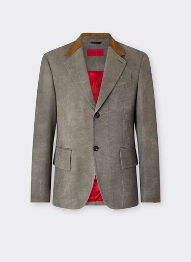Blazer de cady con efecto lavado Ferrari Blazer de cady con efecto lavado Olive green CWMJK0008WVI0005f
