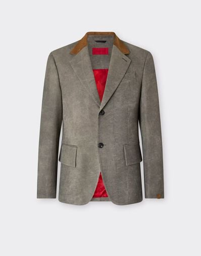 Blazer de cady con efecto lavado Ferrari Blazer de cady con efecto lavado Olive green CWMJK0008WVI0005f