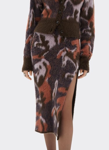 Knit skirt with Cavallino Ikat pattern Ferrari Knit skirt with Cavallino Ikat pattern Espresso 22532f