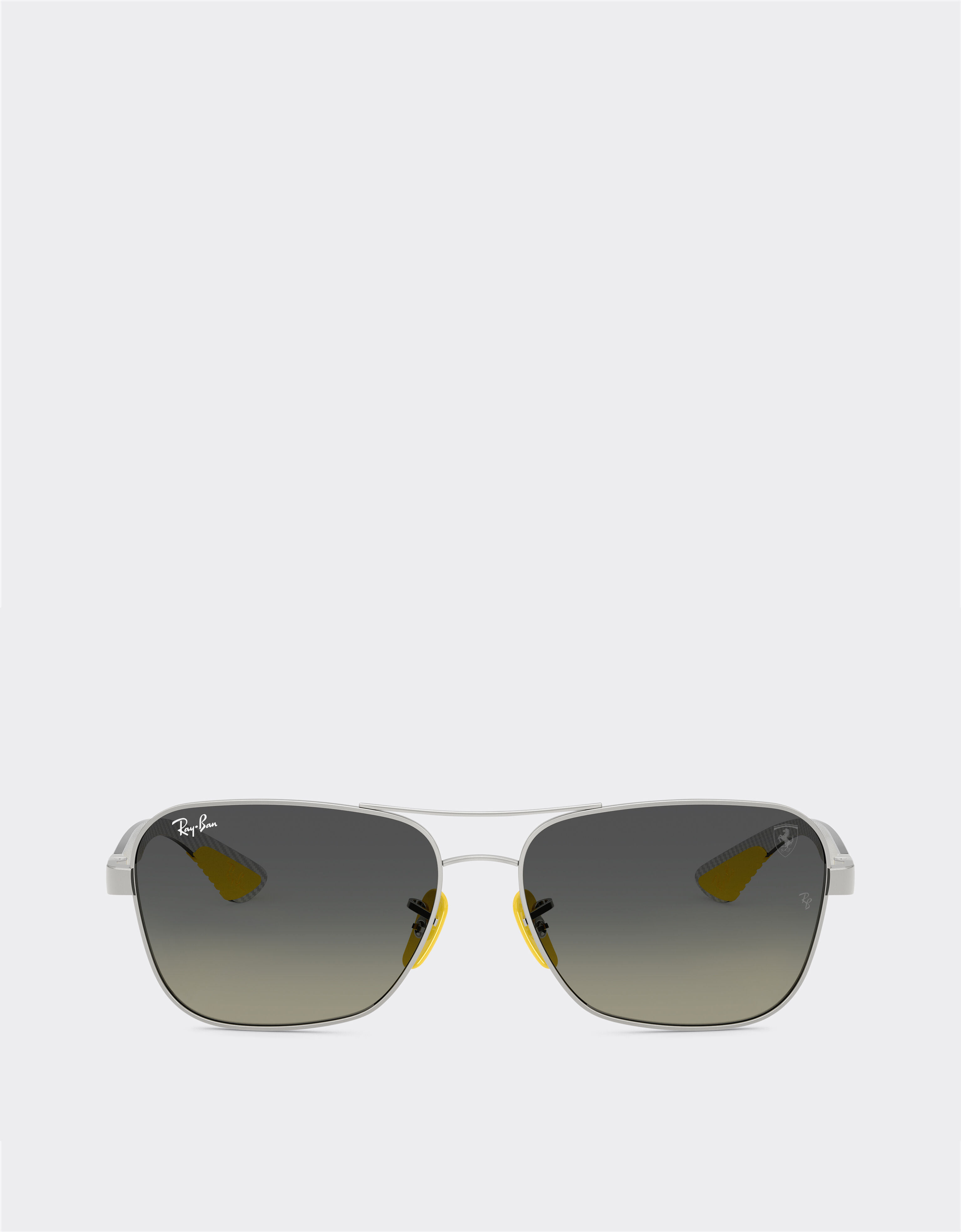Ferrari Ray-Ban for Scuderia Ferrari RB8336M en métal noir mat et fibre de carbone légère avec verres gris dégradés Argent LA02Gf