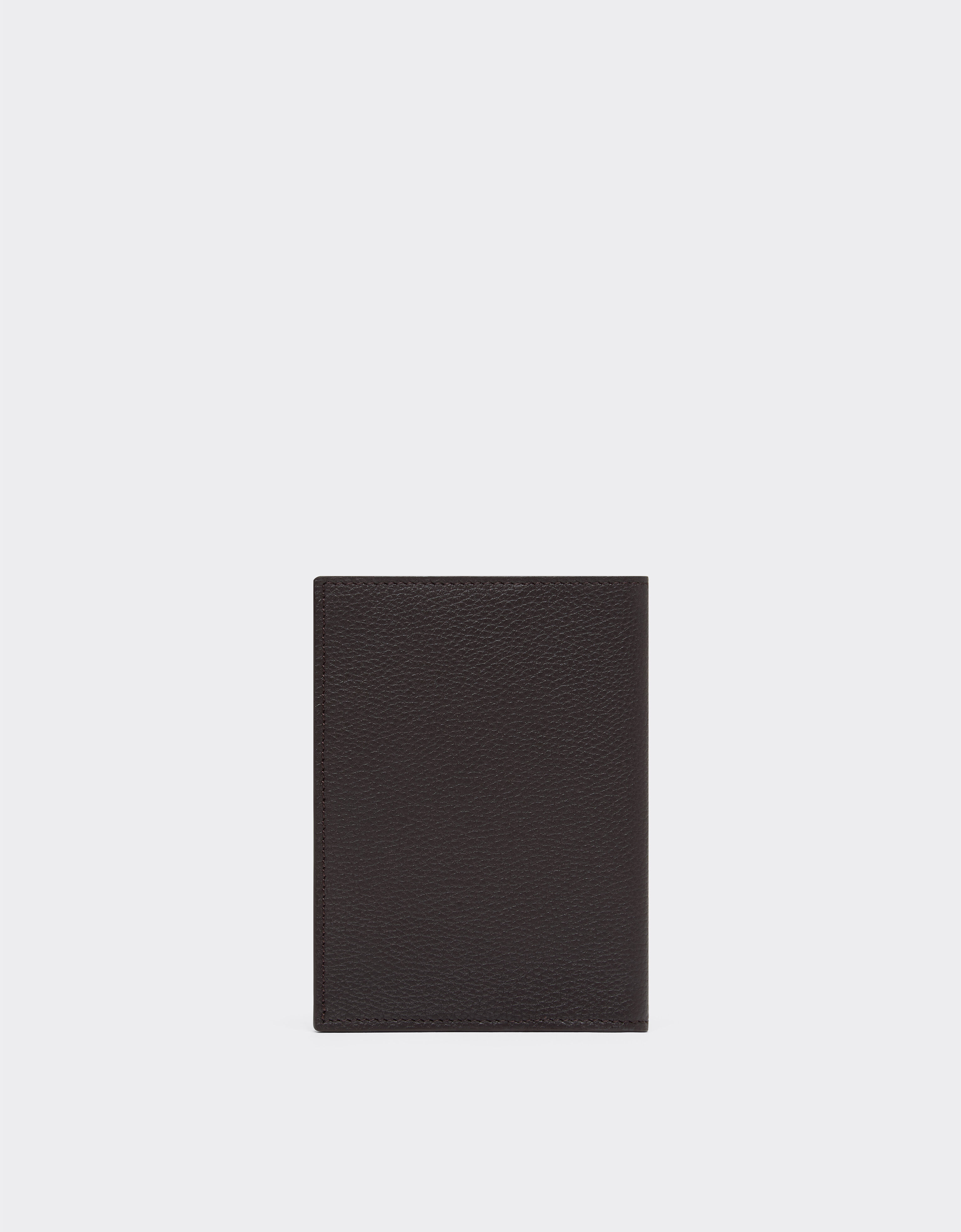 Ferrari Passport holder in garnet leather Dark brown 50884f