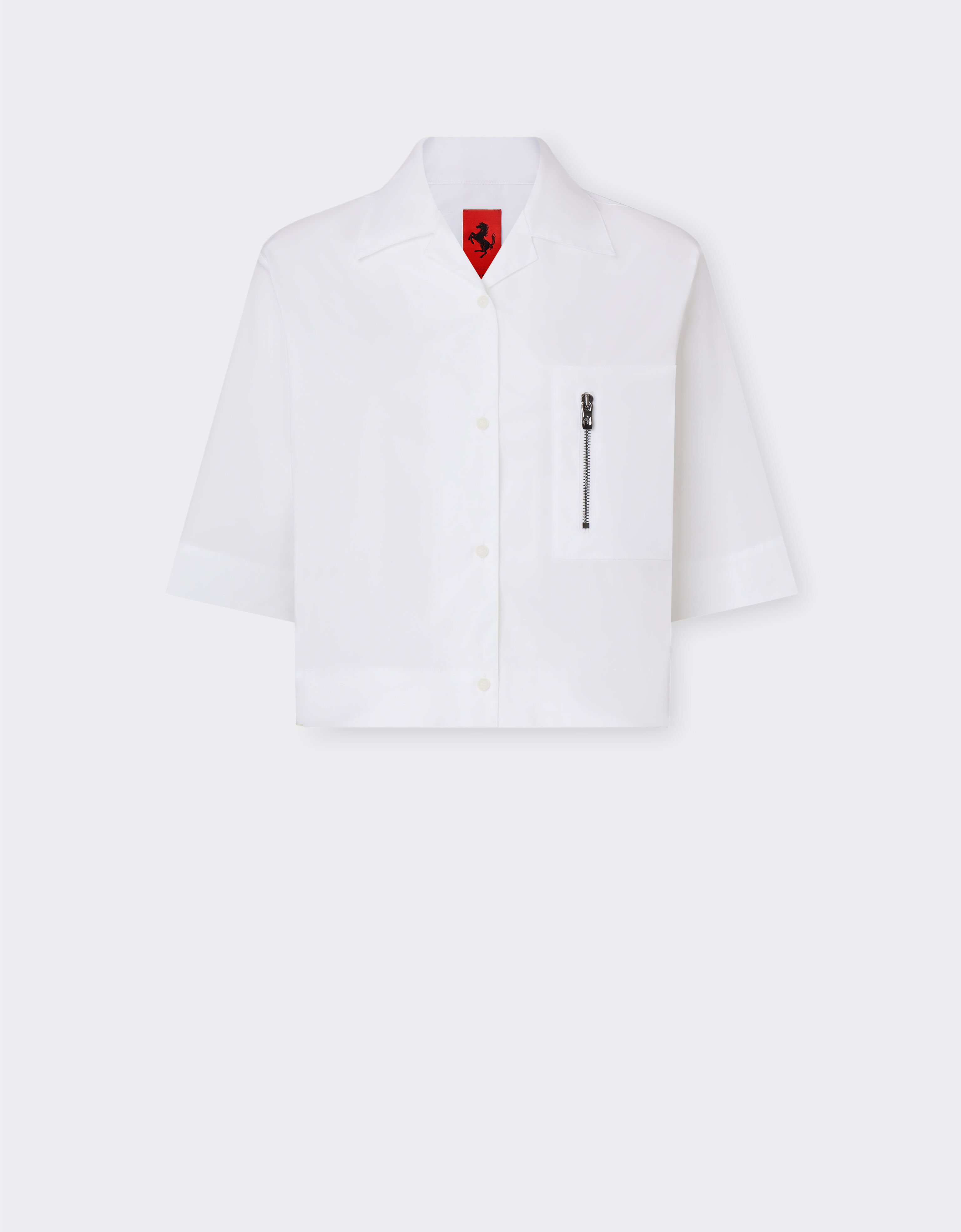 Ferrari Short-sleeved cotton shirt Optical White 20692f