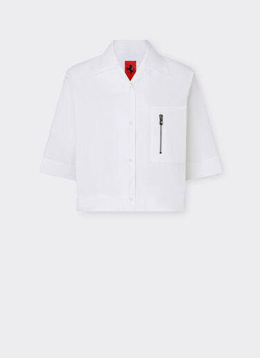 Ferrari 短袖棉质衬衫 光学白 48319f