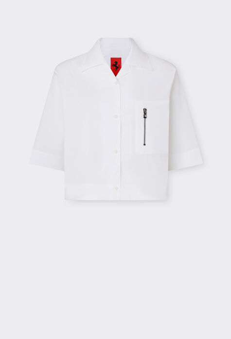Ferrari Kurzärmeliges Hemd aus Baumwolle Optisch Weiß 21254f