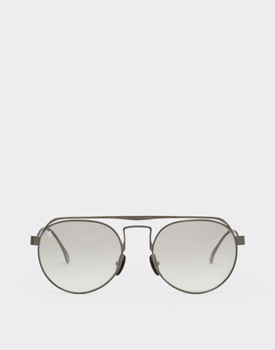 Ferrari Ferrari sunglasses in matte gunmetaltitanium with silver mirrored lenses Gunmetal LA0ENf