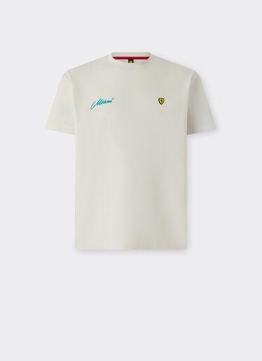 Ferrari T-Shirt Scuderia Ferrari Miami 2026 Avorio SJNTH0010JCO0039f