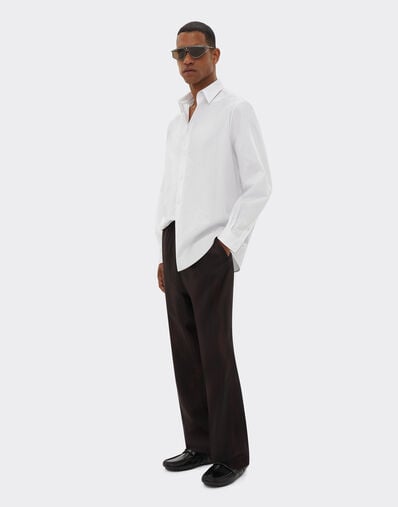 Ferrari Striped poplin shirt Optical White 21176f