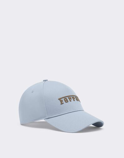 Ferrari Gorra de béisbol de sarga de algodón Powder Blue CANCP0007WCO0004f