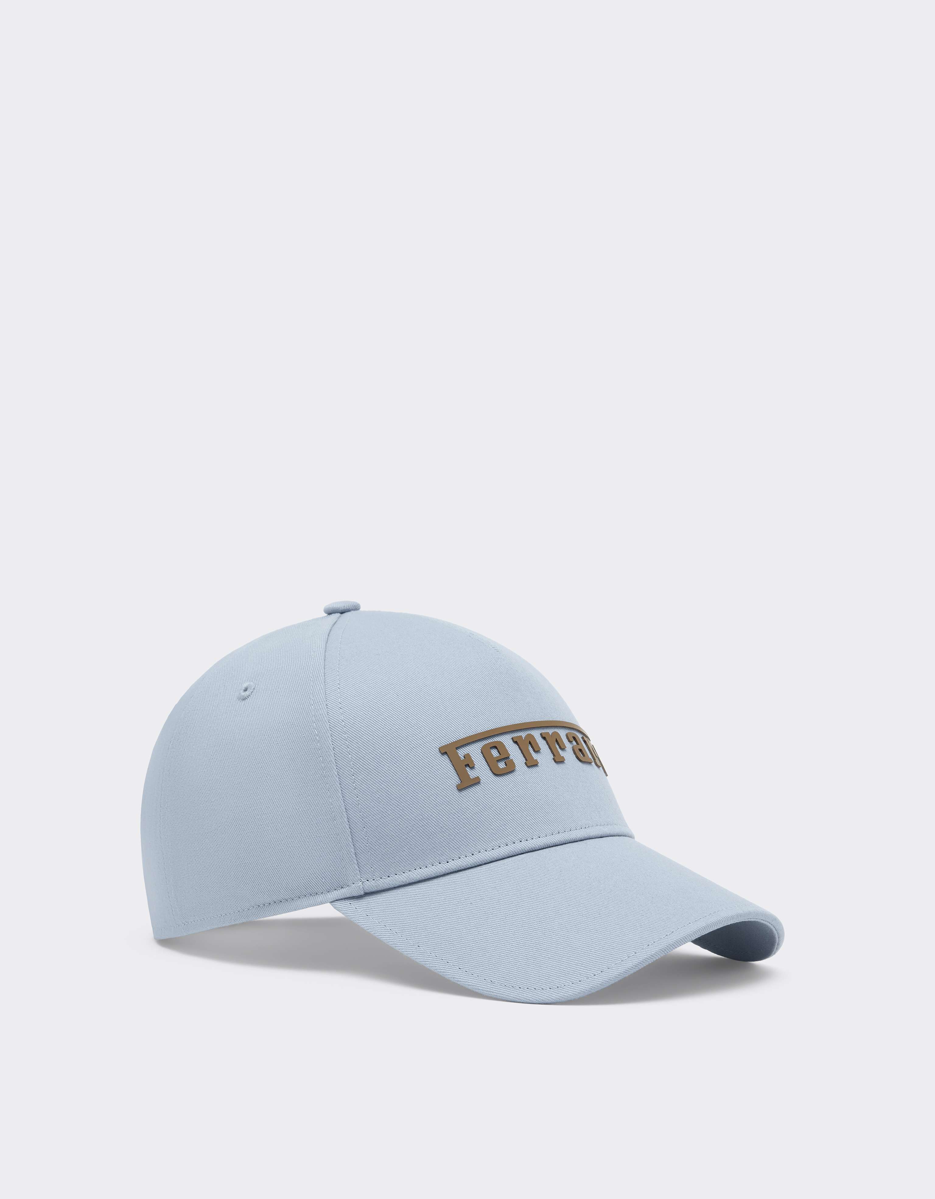 Gorra de béisbol de sarga de algodón Ferrari Gorra de béisbol de sarga de algodón Powder Blue CANCP0007WCO0004f