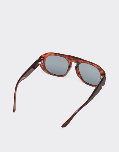 Ferrari Ferrari sunglasses in brown tortoiseshell acetate with polarised blue lenses Brown LA02Yf