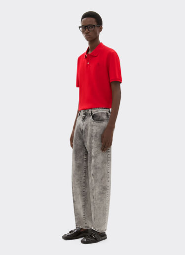 Ferrari Organic cotton piqué polo shirt with Prancing Horse Racing red 47822f