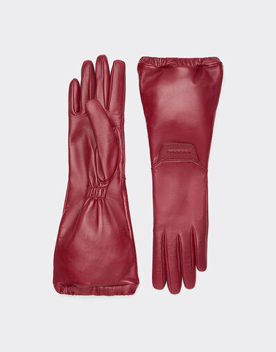 Ferrari Long Nappa leather driving gloves Cherry 22712f