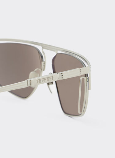 Ferrari Ferrari sunglasses in titanium with white gold mirror lens Silver F1522f