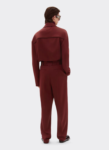 Ferrari Wool satin trousers Mahogany 49814f
