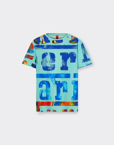 Ferrari T-shirt with all-over Graffiti Multicolor print Navy 22763fK
