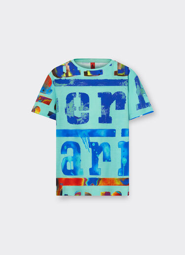 Ferrari T-Shirt mit „Graffiti Multicolor“-Allover-Print Aquamarin 48529fK