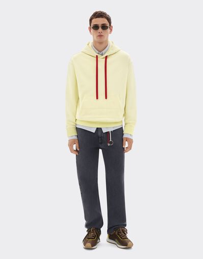 Ferrari Cotton and cashmere hoodie Iris Yellow 49940f